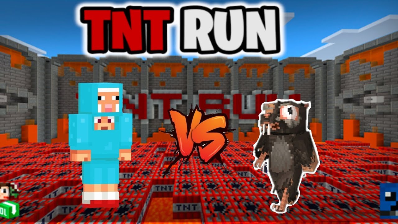 LA RATA VS AleGame22 BATALLA DE TNT RUN en minecraft