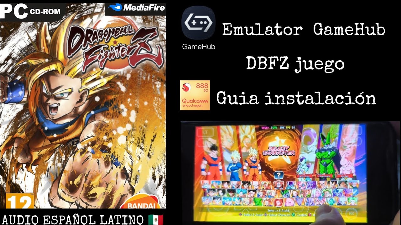 Emulator GameHub Guia Instalación Dragon Ball FighterZ Audio Latino 🇲🇽 Settings Snapdragon 888