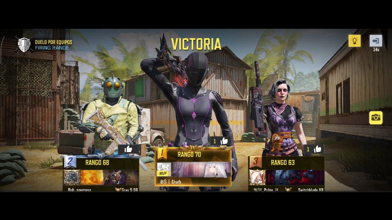 partida igualada en la nueva temporada de call of duty mobile de duelo por equipos en firing range