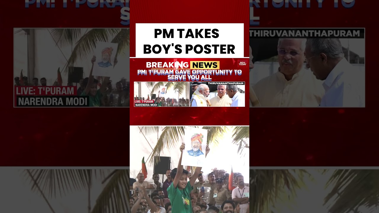 PM Modi's Candid Moment At Thiruvananthapuram Rally | Kerala News 