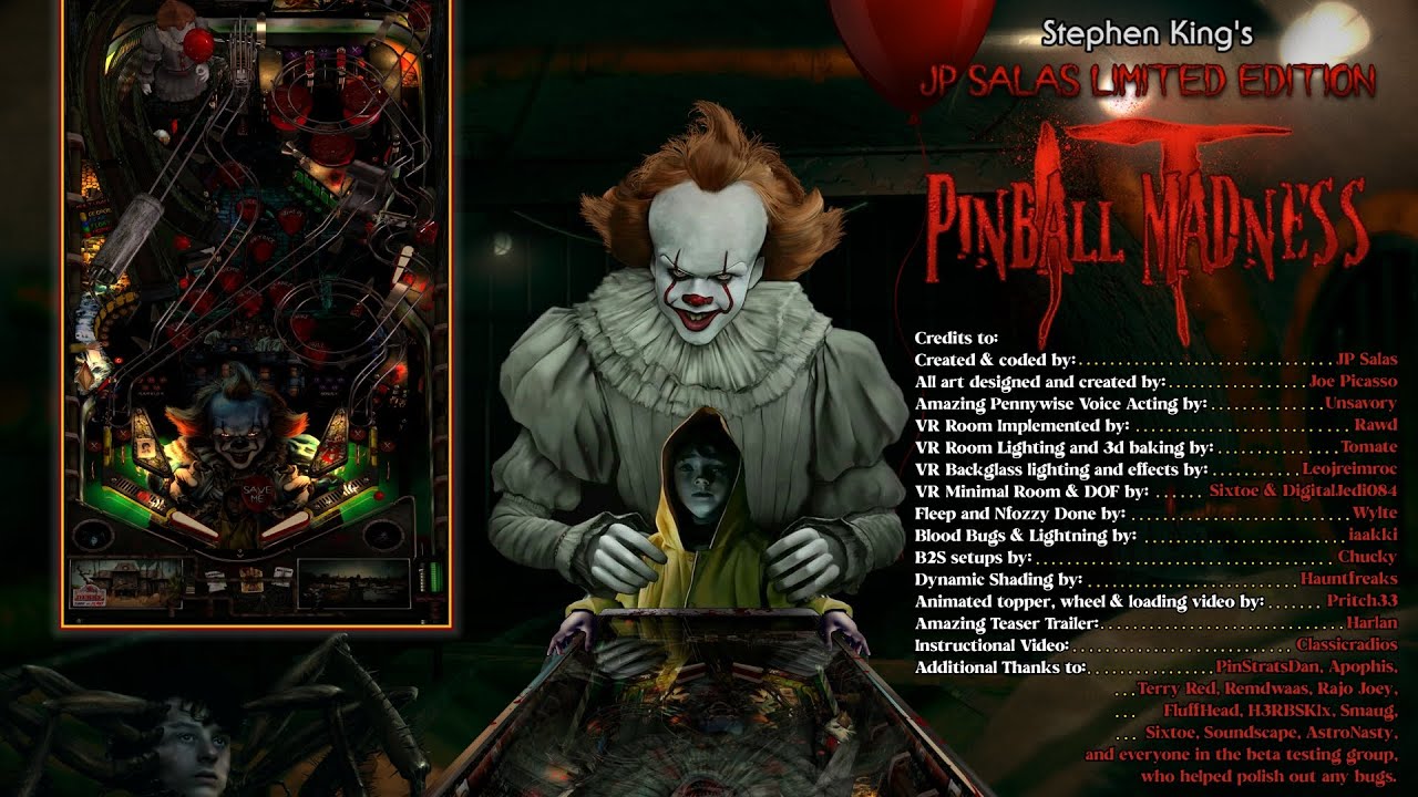 IT Pinball Madness (Original 2022) by JP Salas & Joe Picasso - Virtual Pinball with VR Room!