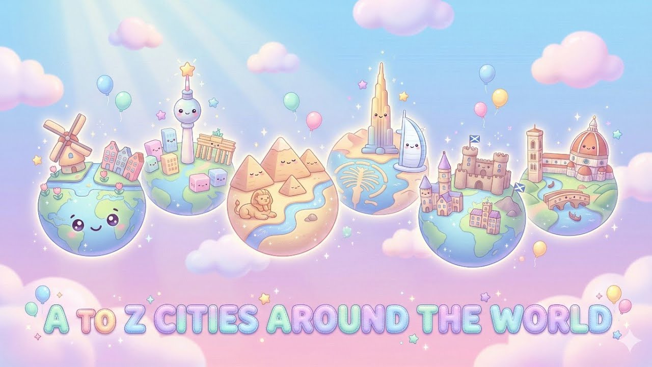 Cities Around the World ABC Song — Toddler-Friendly Globe Adventure | Little Letters Land