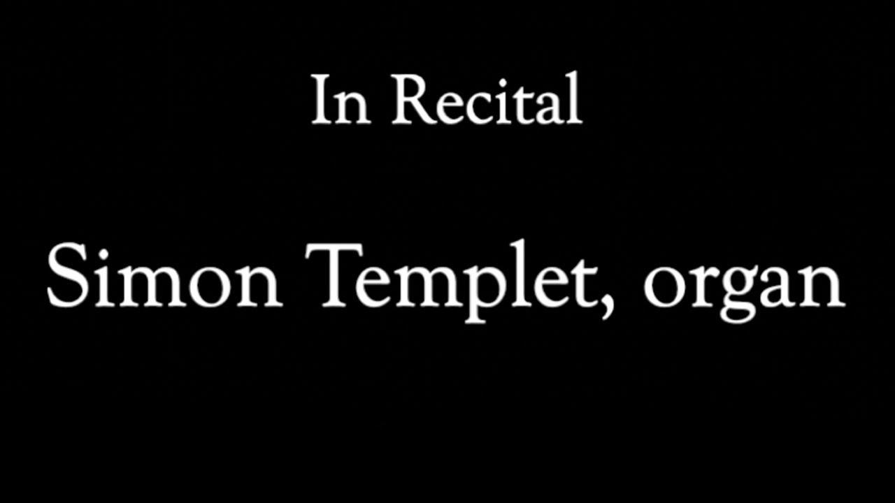 Simon Templet in Recital - September 2025