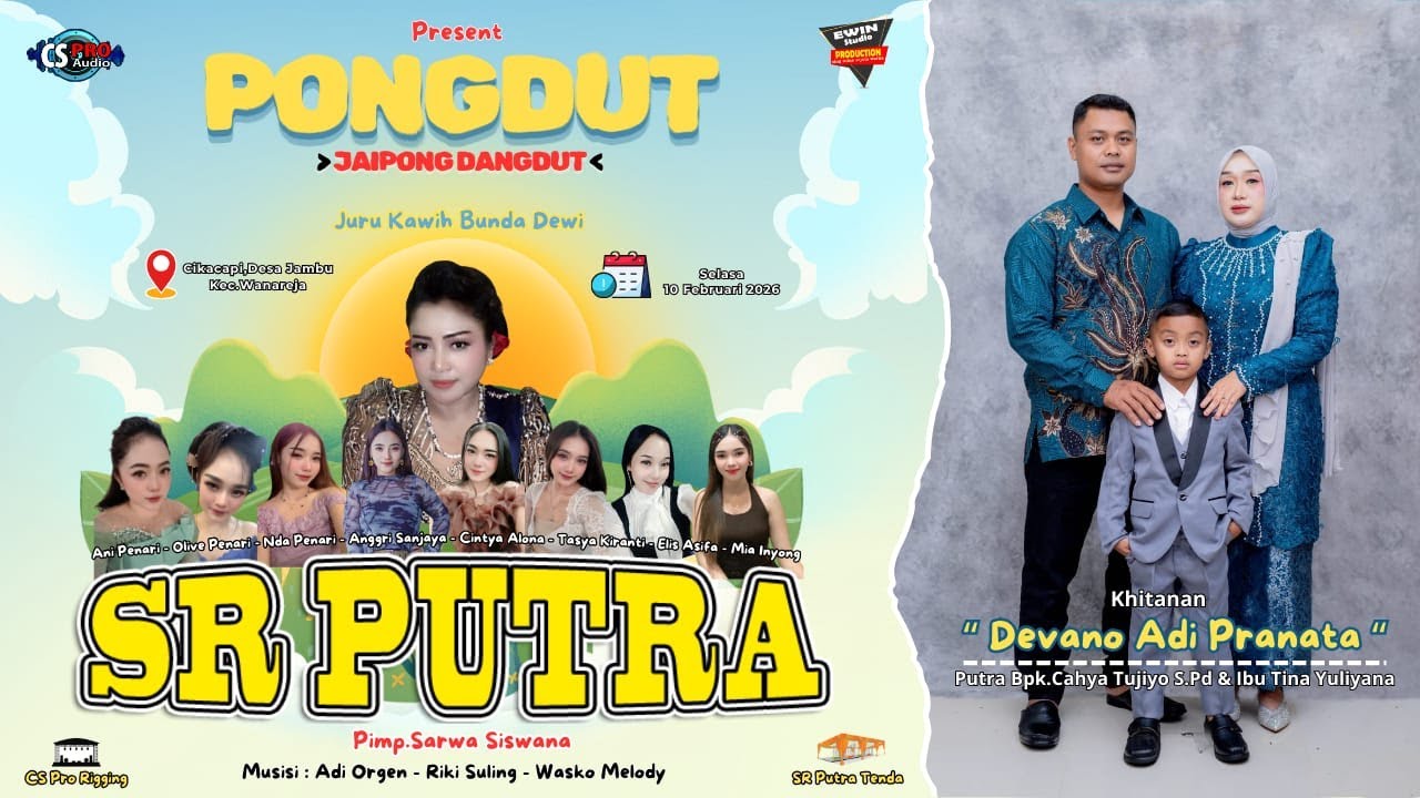 🔴Live Malam  SR Putra Entertainment In Cikacapi - Bpk.Cahya Tujiyo S.Pd & Ibu Tina Yuliyana