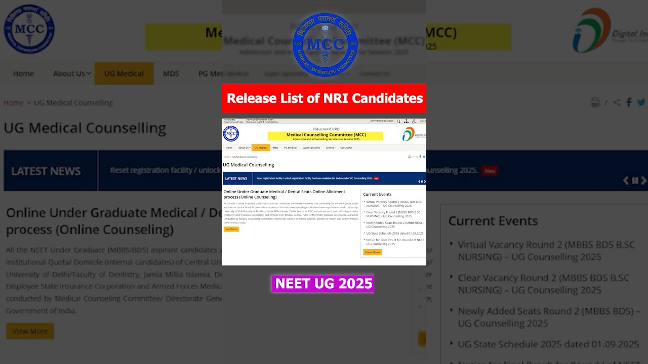 MCC Round 2 NRI Approved List | MBBS in NRI Quota in India | Top Medical Colleges at Low NEET Score
