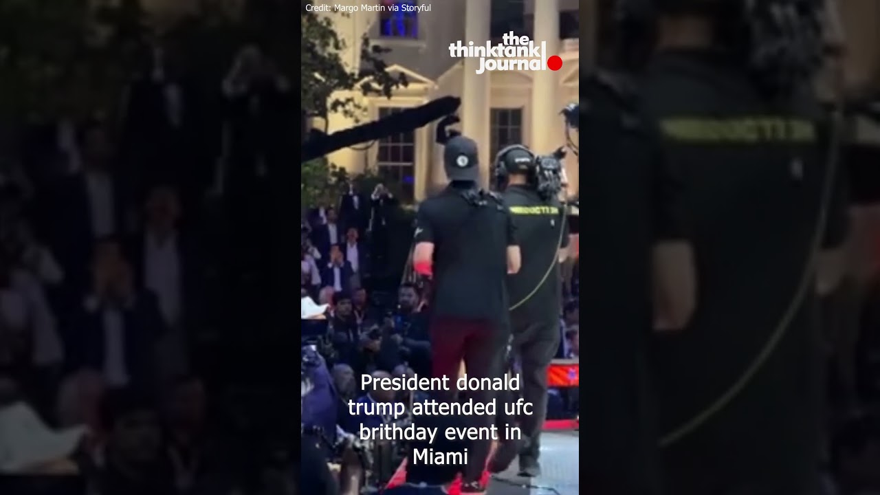 President Donald trump attended ufc birthday event in Miami