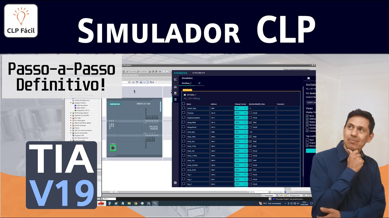 Simulador CLP - PLCSim V19 - TIA Portal - Siemens - O Passo à passo Definitivo | CLP Fácil