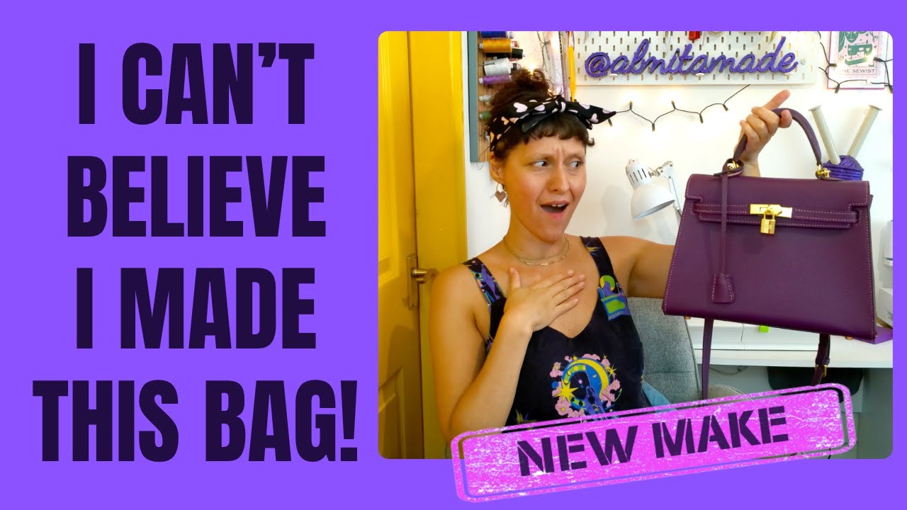 DIY designer leather bag 💜