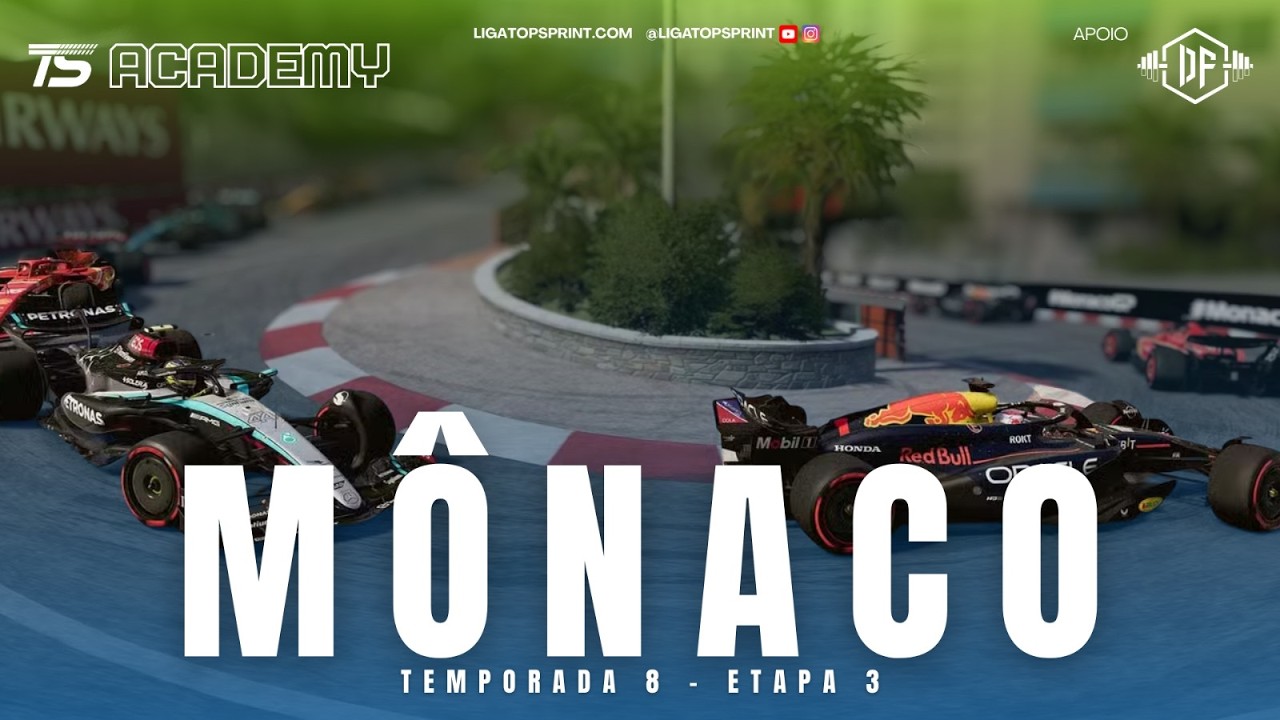 Top Sprint Academy - F1 25 | GP de MONACO  - Etapa 3 - Temporada 8 | Narração Silvio Samer
