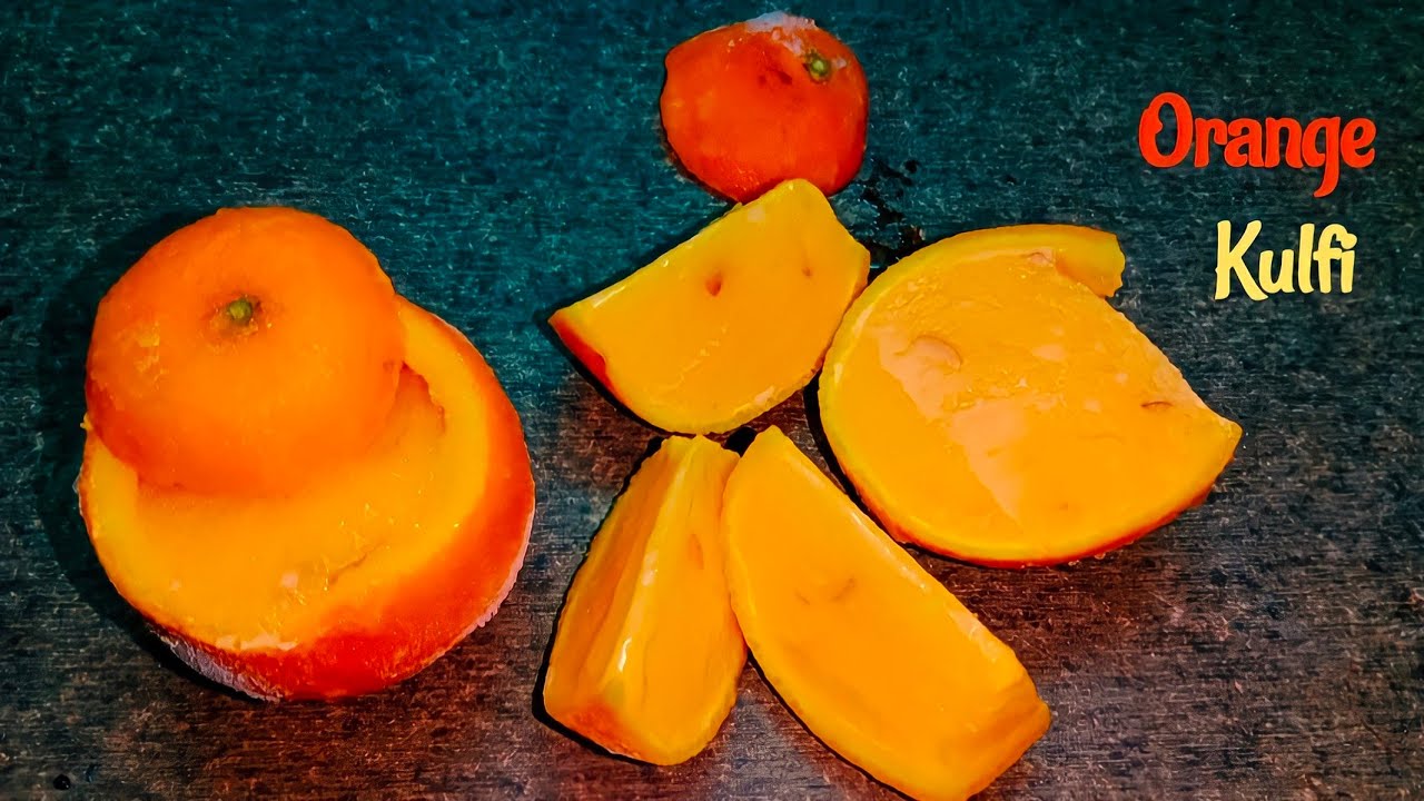 Orange Kulfi | Orange Kulfi Recipe | Orange Kulfi Ice Cream Recipe | Kulfi Ice Cream