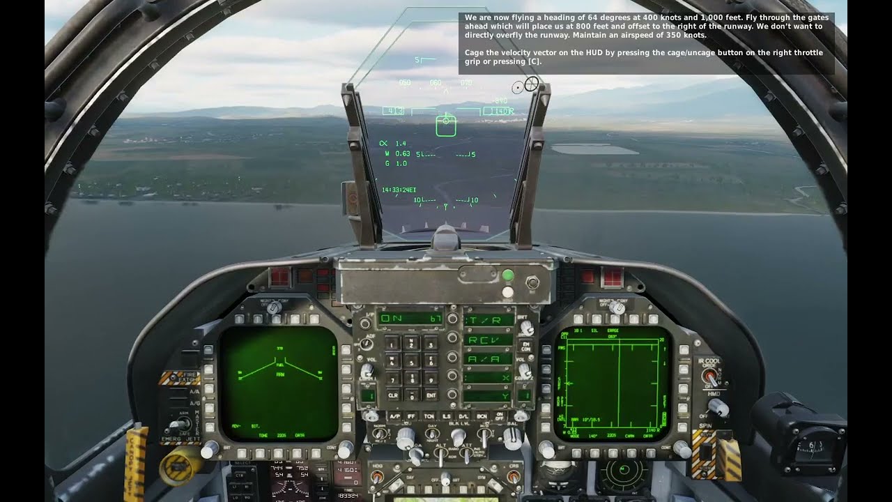 Steam Deck DCS World F/A-18 Training 6 - VFR Airfield Overhead Pattern Landing