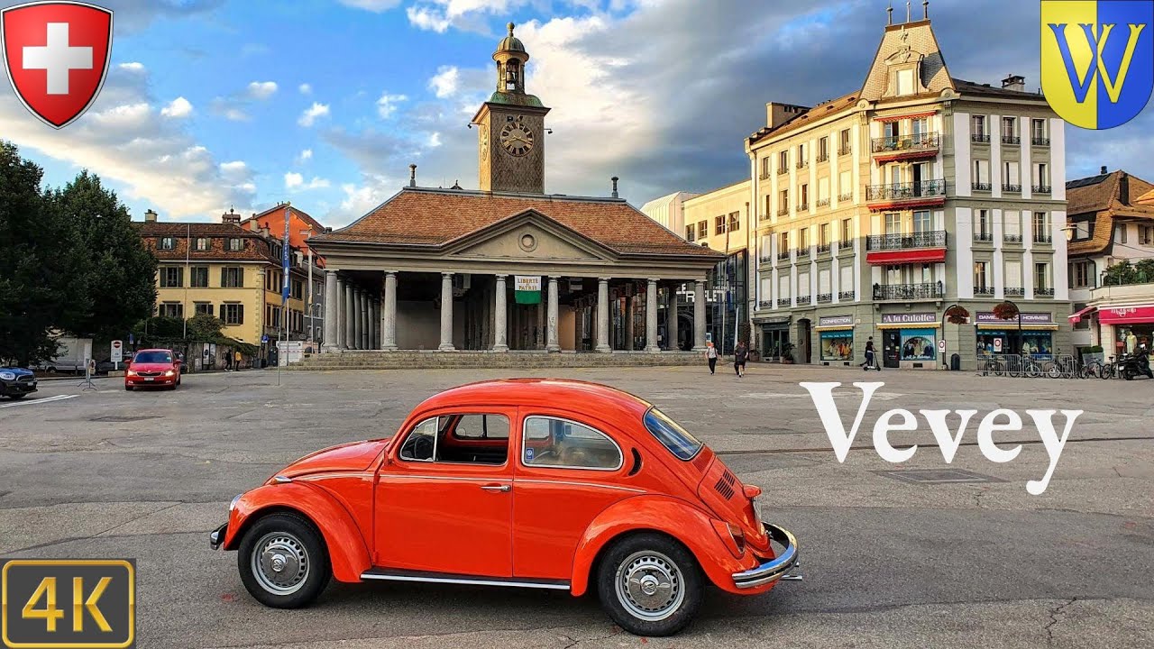 Driving Vevey Switzerland 🇨🇭 | 4K City Drive