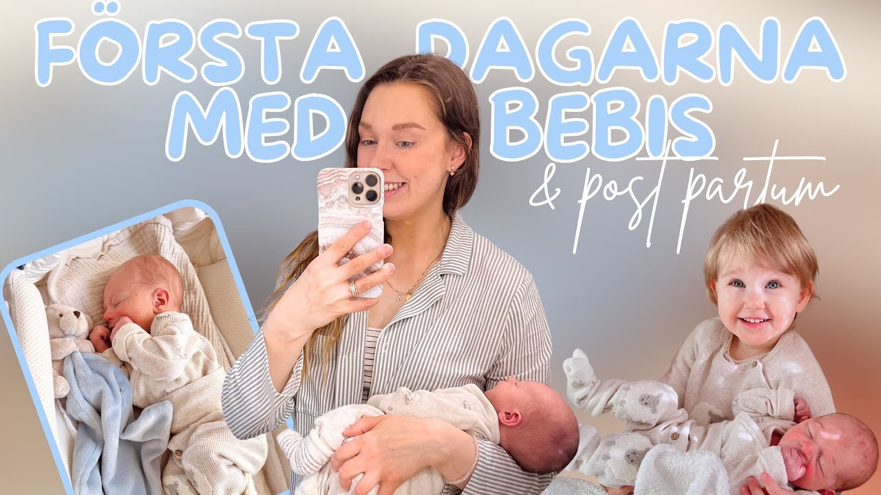Storasyster träffar bebis första gången 😭 postpartum self-care & nya livet som tvåbarnsmamma! 🤱🏼👶🏼🩵