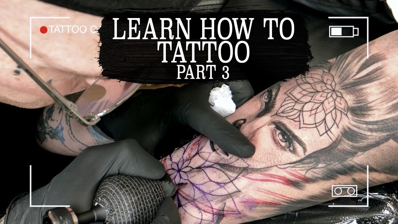 (PART 3/7) LEARN HOW TO TATTOO: TATTOO TECHNIQUES, LEARN HOW TO LINE, SHADE, STIPPLE AND MORE.