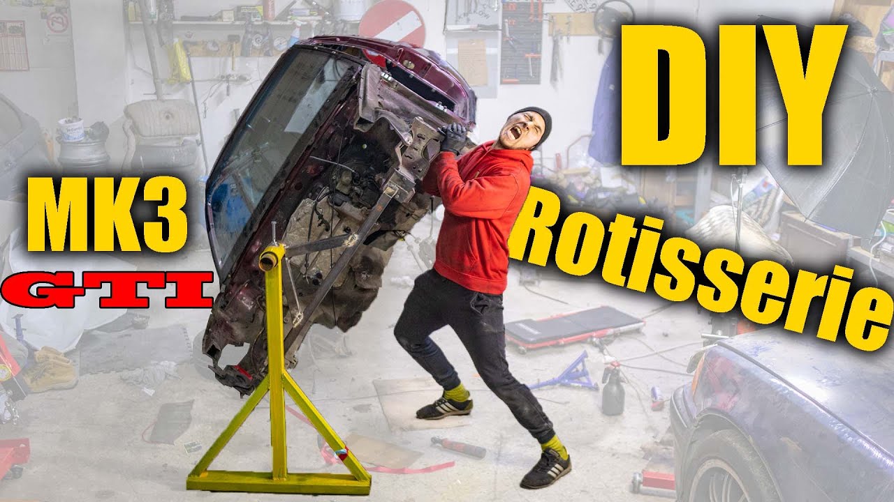DIY car rotisserie - progress on my 1993 VW Golf GTI 16V dream project car