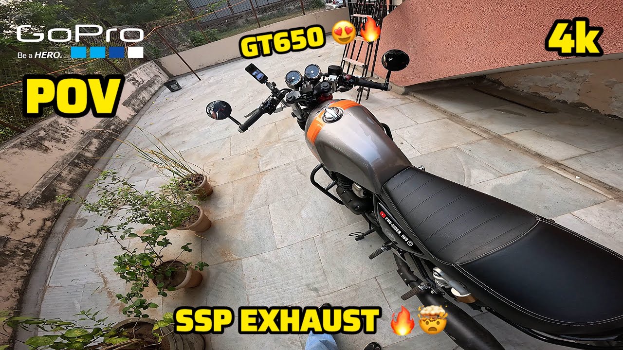GT650 LOUDEST EXHAUST 😍🤯 | POV🔥| #viral #gt650#viralvideos#sauravjoshivlogs #motovlog#loudestexhaust