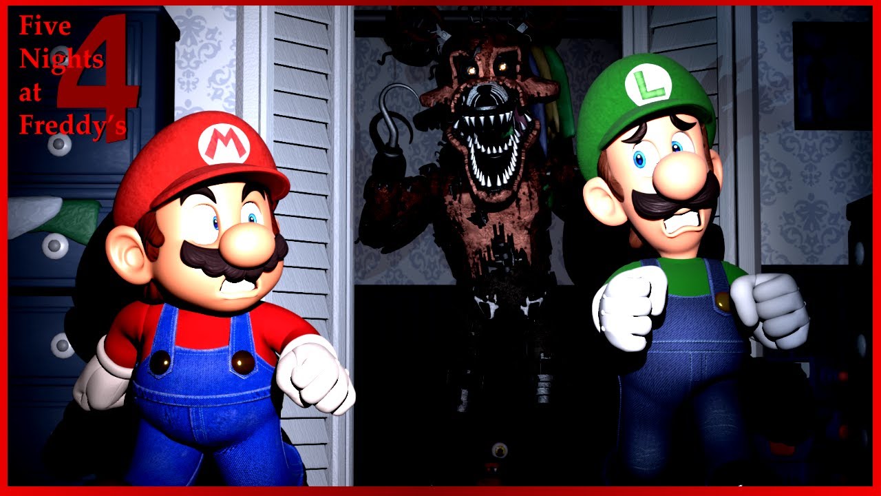 Super Coward Bros I Mario and Luigi play FNAF 4