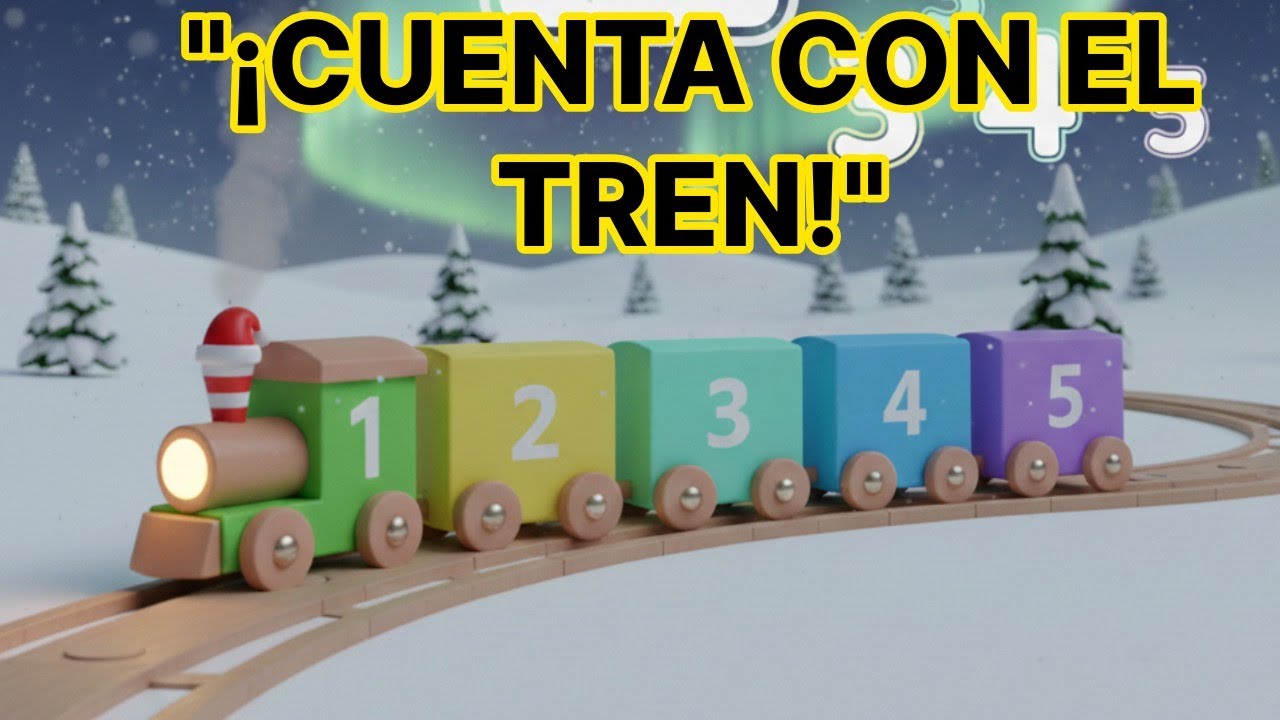 🚂 Aprende los Números 1-5 con el Trenecito | Canción Infantil Educativa en Español