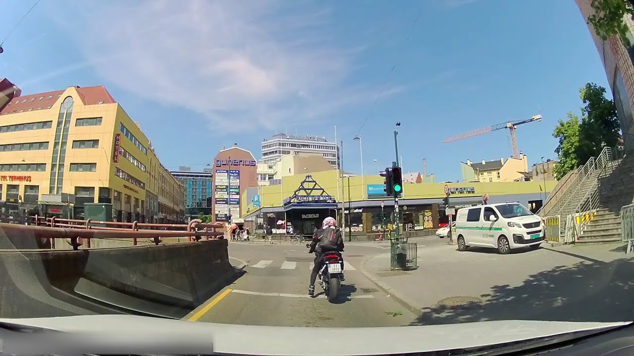4K  / CITY CENTER  / OSLO / NORWAY / Driver's License Test Practice 🇳🇴 Risløkka Trafikkstajon👌