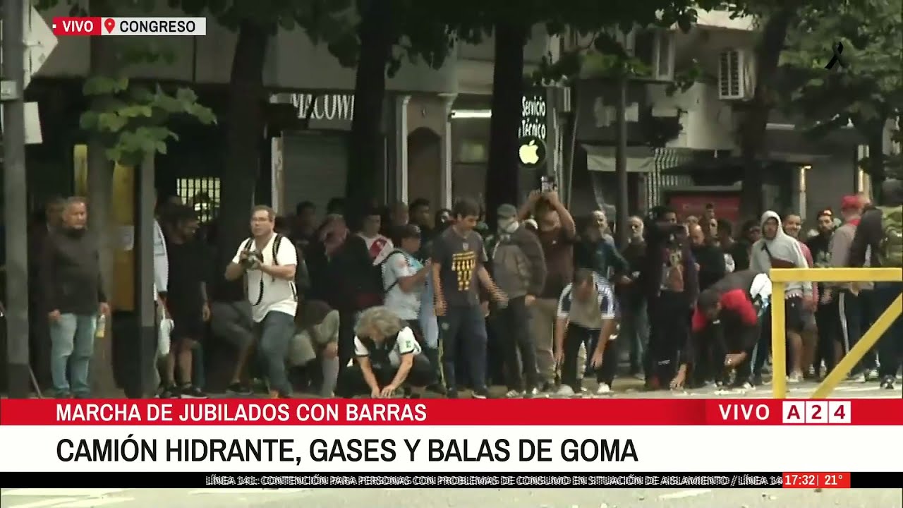 🔴 LA MARCHA A FAVOR DE LOS JUBILADOS TERMINÓ EN UNA BATALLA CAMPAL