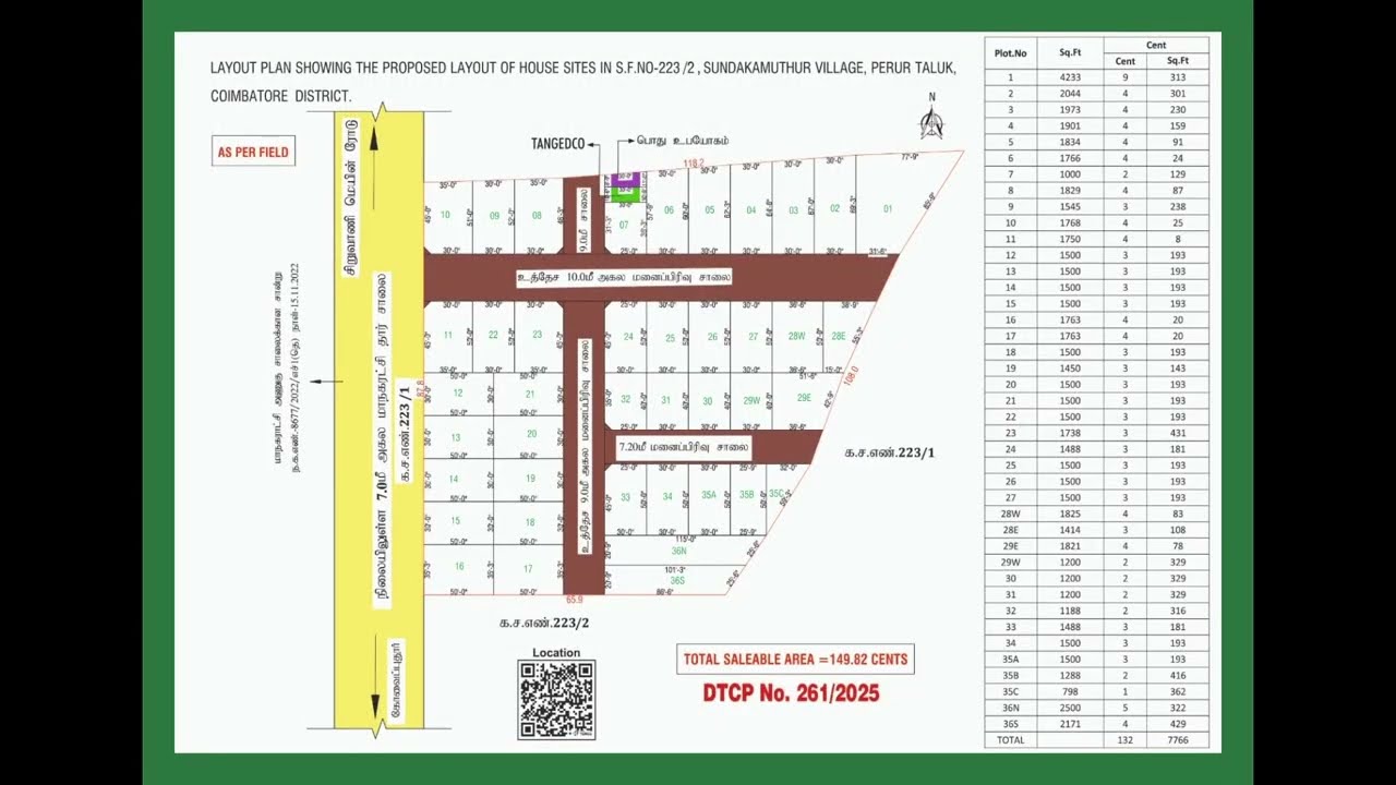 Golden Hills,Dtcp Approved Plots / Land Sale in Gated Community @ Sundakkamuthur,CBE,CT-9943681444.