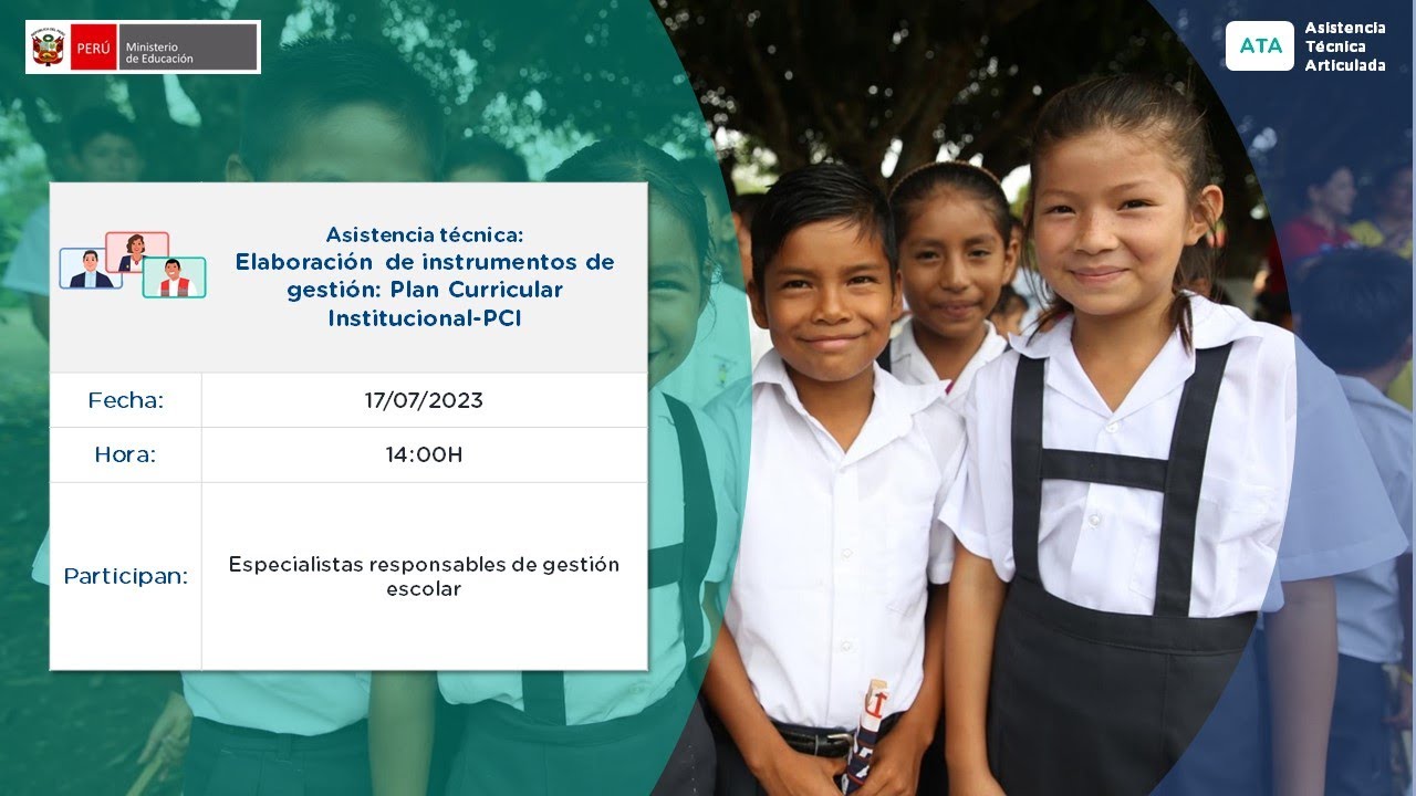 Asistencia técnica: Elaboración de instrumentos de gestión: Plan Curricular Institucional-PCI