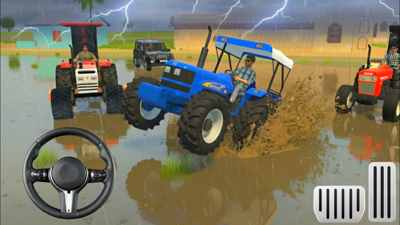 Indian Farming 3D Game //🌿🍓| Swaraj Sonalika 🥭Holland Tractor //🌾Gameplay #tractor #gaming