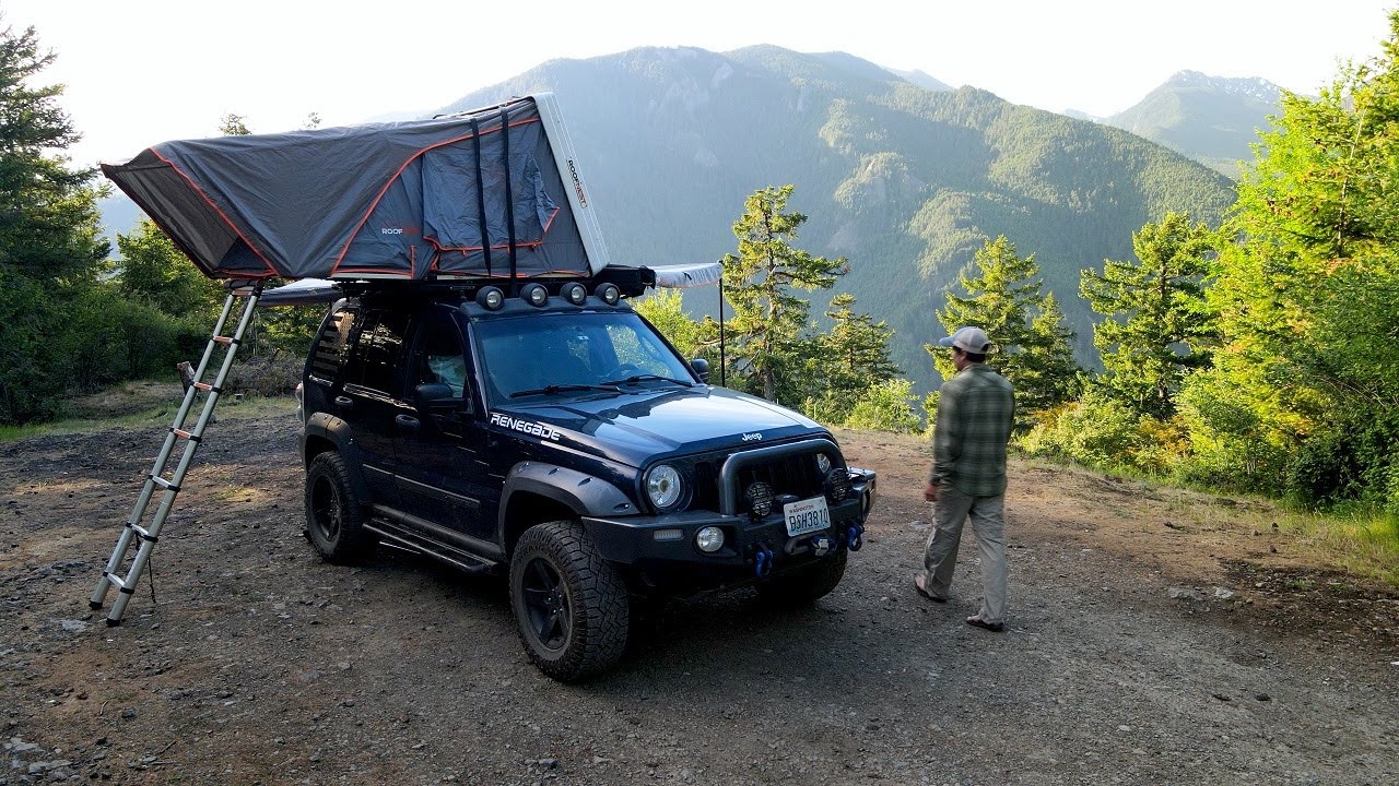 JEEP LIBERTY Overlanding on Olympic Peninsula  Mountain Side [ KJ Camping  Washington | ASMR