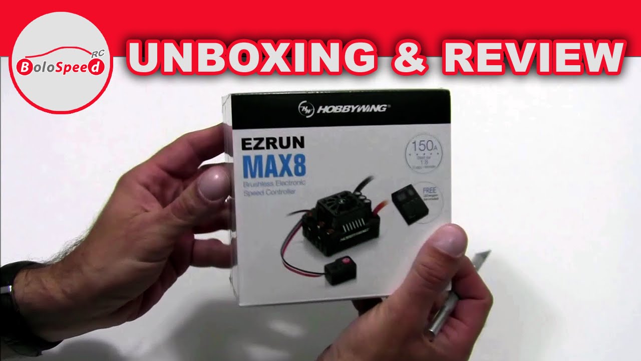 HOBBYWING EZRUN MAX8, 3-6S 150A ESC - Unboxing and Review Fahrregler [GERMAN]