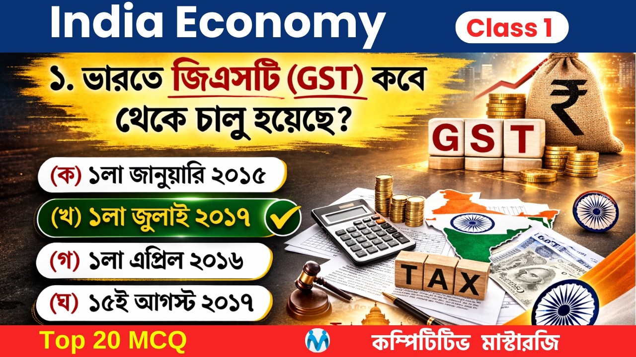 INDIAN ECONOMY | ভারতের অর্থনীতি প্রশ্ন উত্তর | Indian Economy MCQ