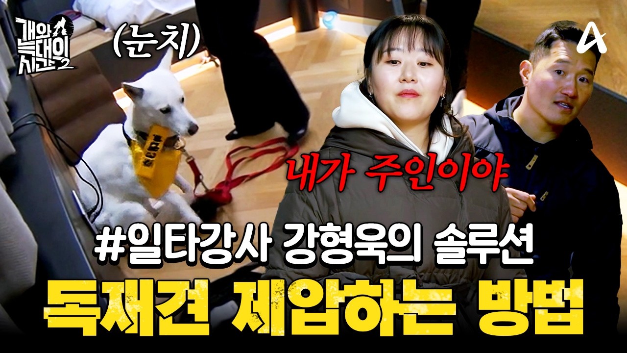 [#클립배송] 강형욱에게 달려드는 공격성 강한 독재견⚡ 단번에 제압하는 방법 | #개와늑대의시간2 9회