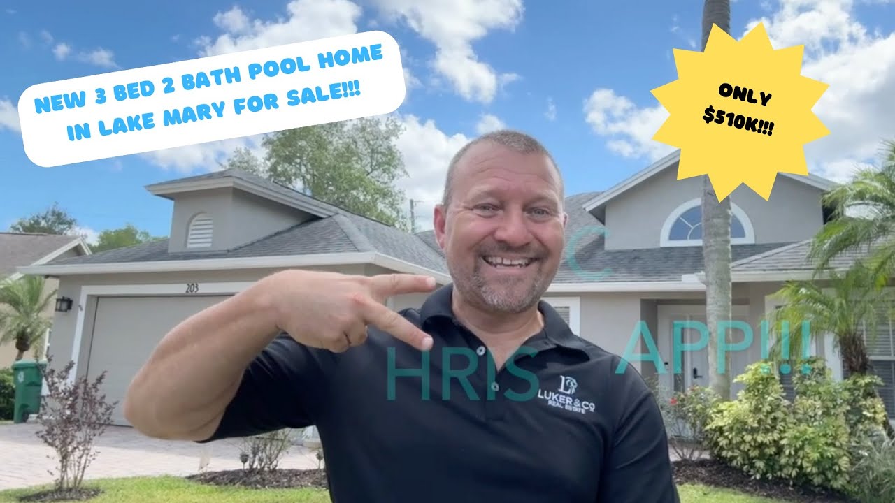New Pool home in Lake Mary for sale close to downtown and the Sunrail! Great upgrades and turnkey!