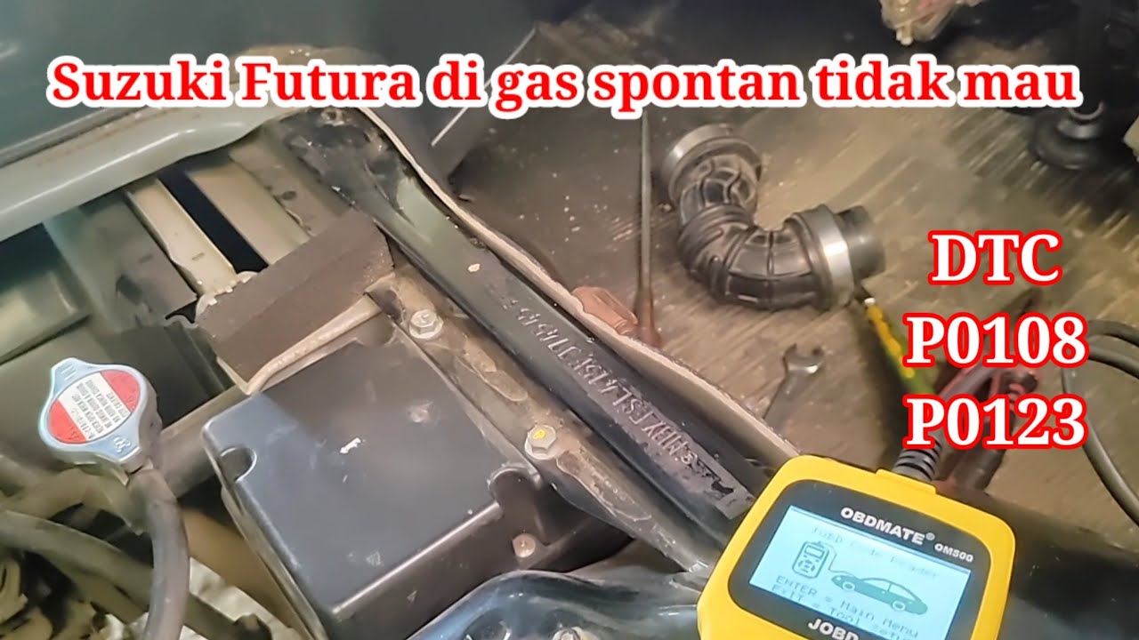 Suzuki Futura di gas spontan tidak mau!!p0108 & p0123 @bengkela7channel
