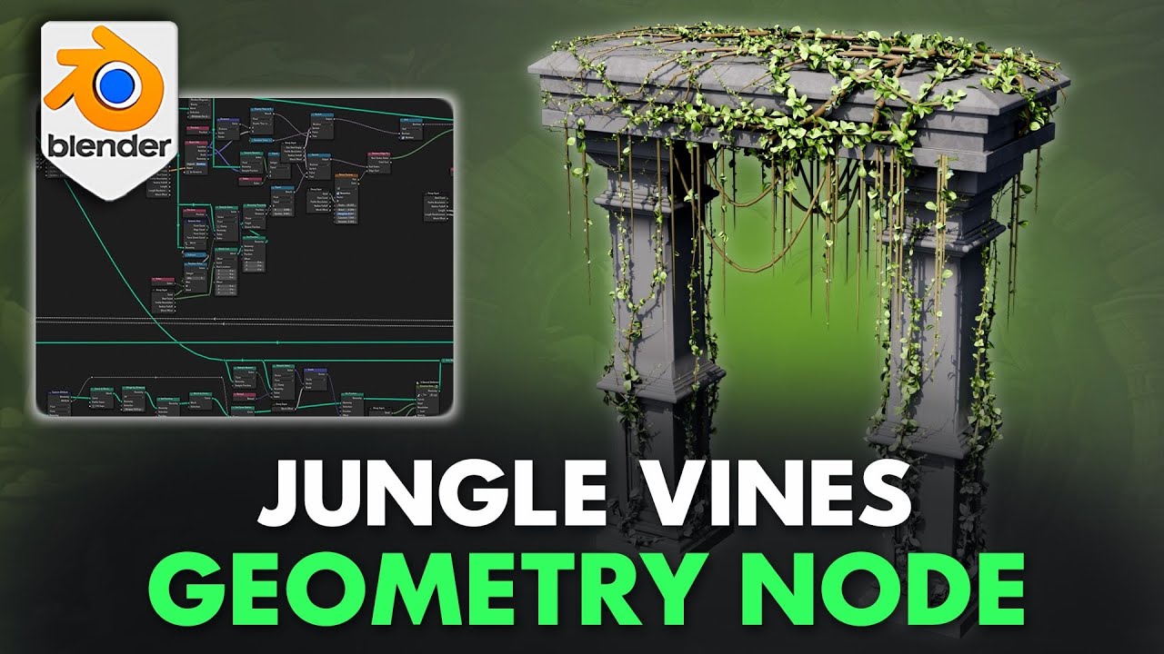 Blender 4 Jungle Vines Geometry Node Setup