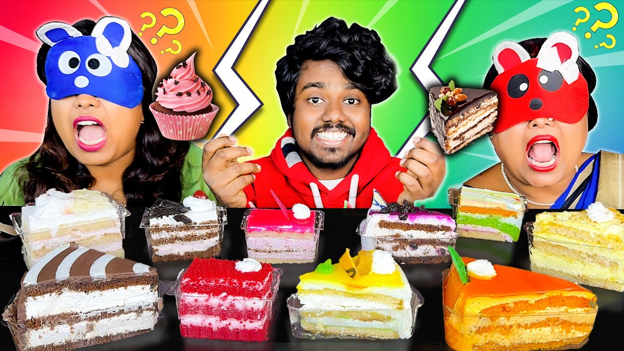PASTRY CHALLENGE Blindfold eating Cake Challenge | Guess The Pastry Challenge | Cake Challenge