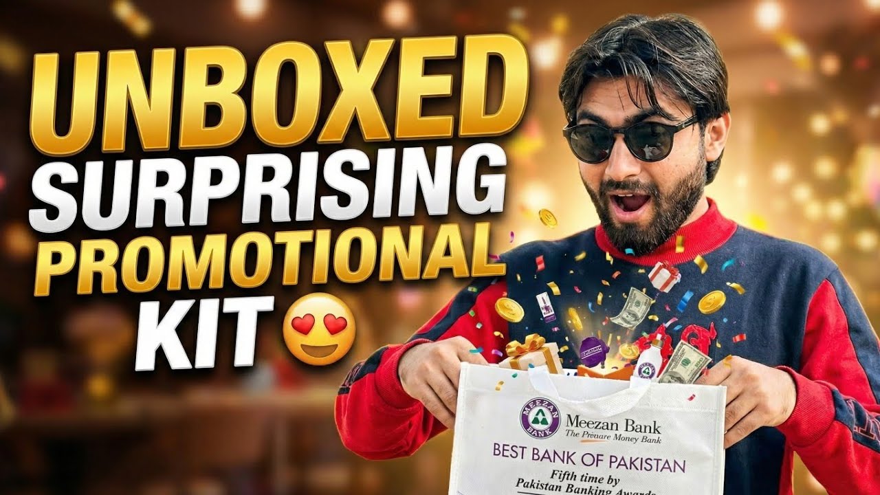 Unboxed surprising promotional kit by Mezan Bank limited. What did we find🤣?@rajabbutt94 