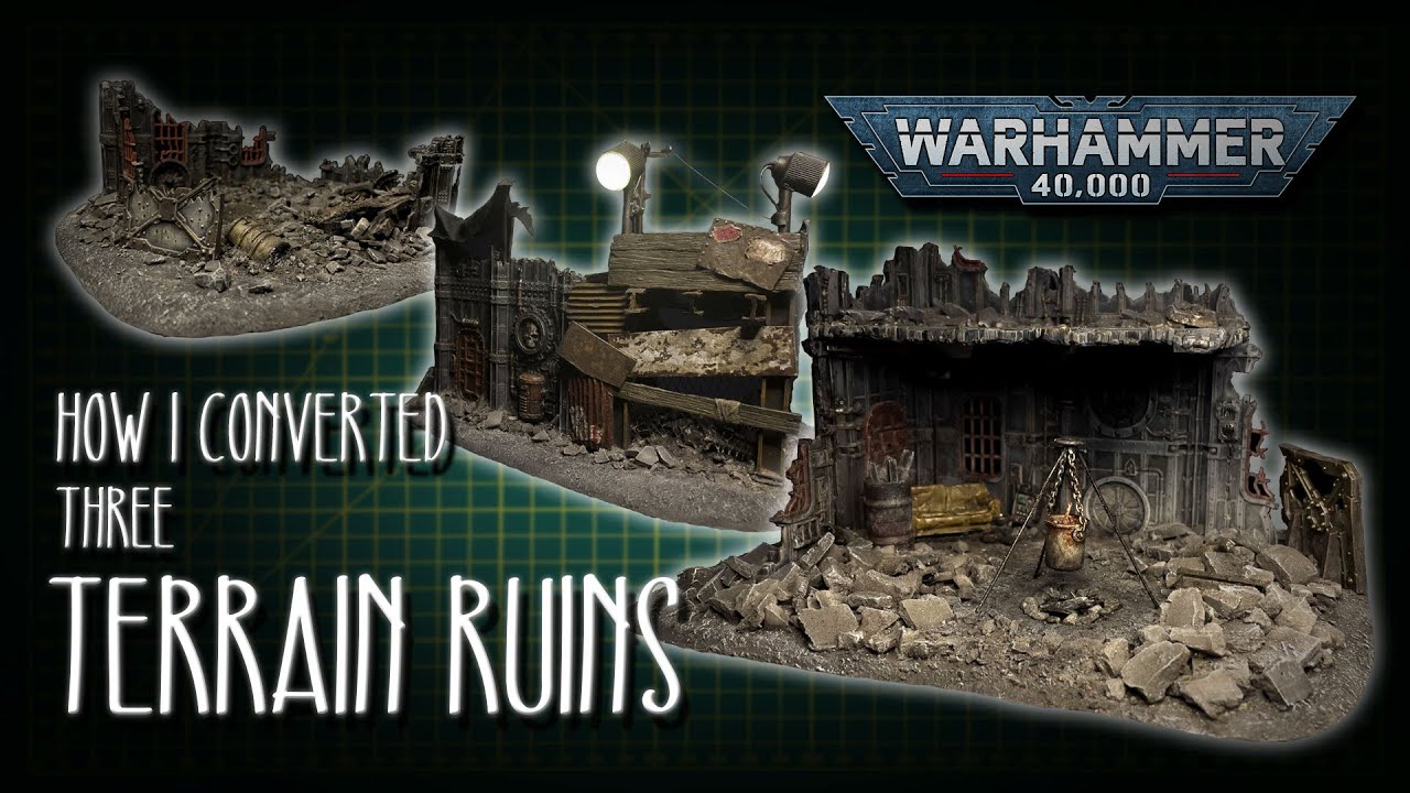 How I built three TERRAIN RUINS (Warhammer 40k/Necromunda/Kill Team)