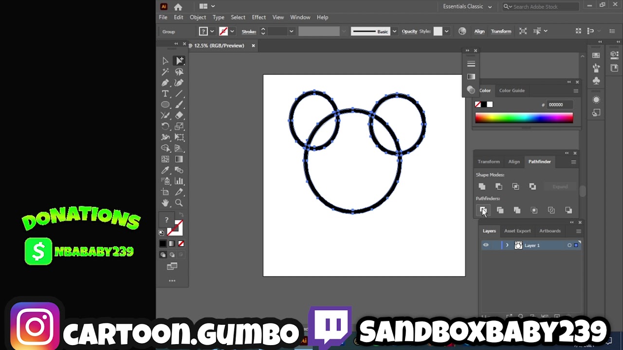 How To Remove Intersecting Lines [Adobe Illustrator]