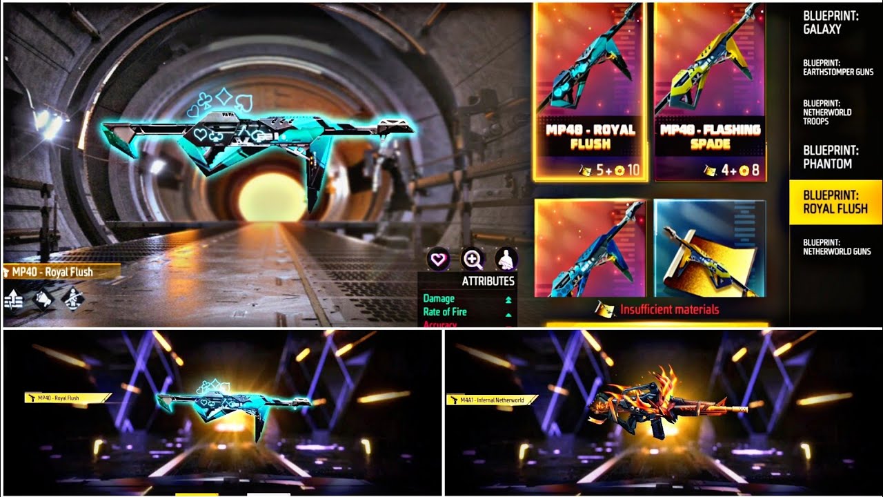 3 in 1 Incubator free fire indonesia server || free fire pocker mp40 gun spin 😱 #freefire