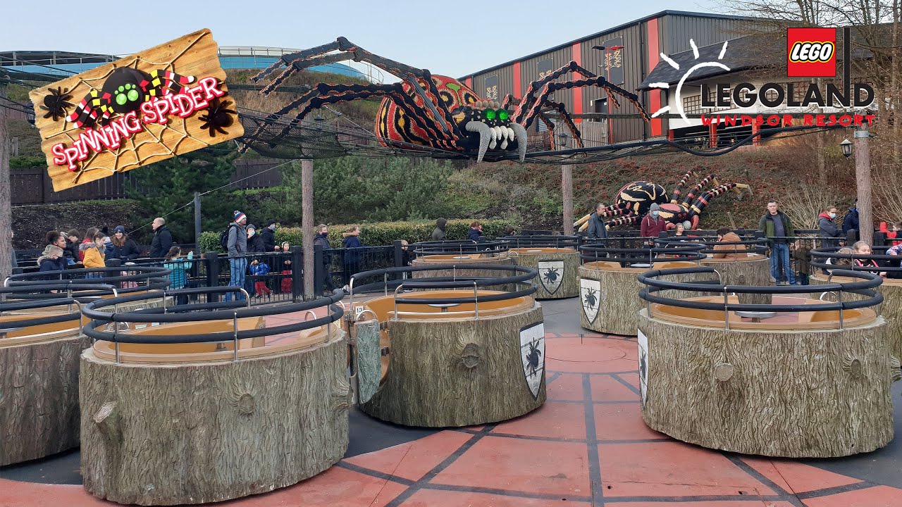 Spinning Spider at Legoland Windsor Resort (Dec 2020) [4K]