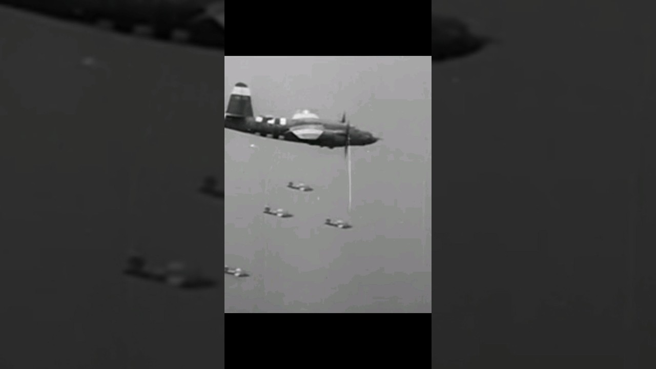 USAAF 9th AF Martin B-26B Maruders flying over Invasion fleet on D-Day 1944 #shorts #dday80