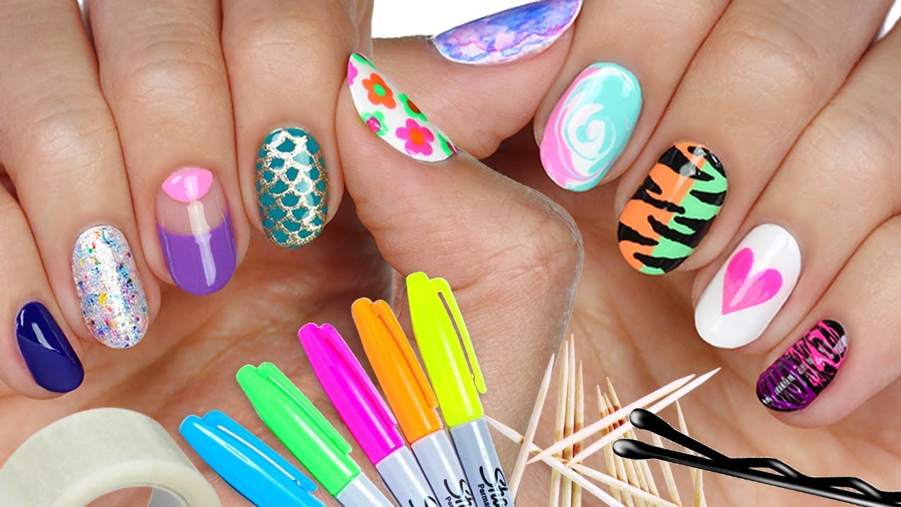 10 Nail Art Designs Using HOUSEHOLD ITEMS! | The Ultimate Guide #4