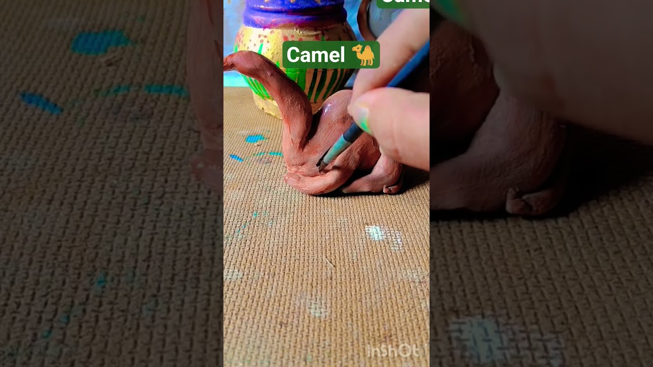 camel making video with clay