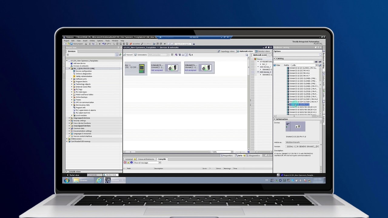 SINAMICS G120X – Setup one or many drives via TIA Portal Add-In