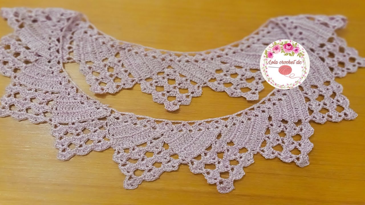 كيف تحولين صدر كروشيه من نصف طوق الى دائري طريقة سهلة و مبسطة 💯🌺crochet collar easy 🥰