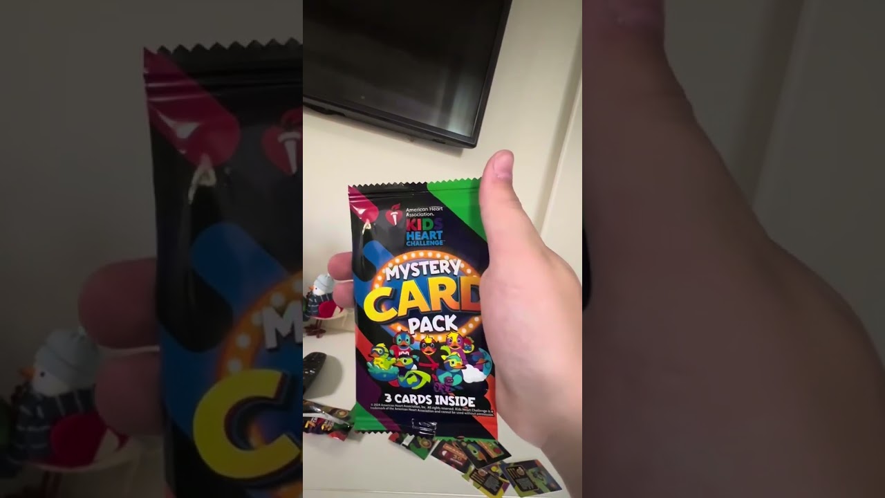 Opening the new 2024 kids heart challenge duck card packs.