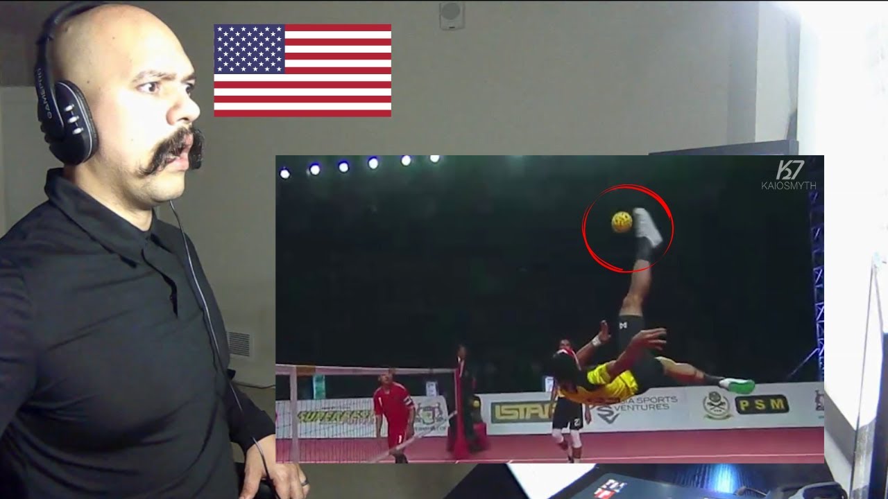Sepak Takraw reaction | FIRST TIME REACTION | American watches Sepak Takraw for first time