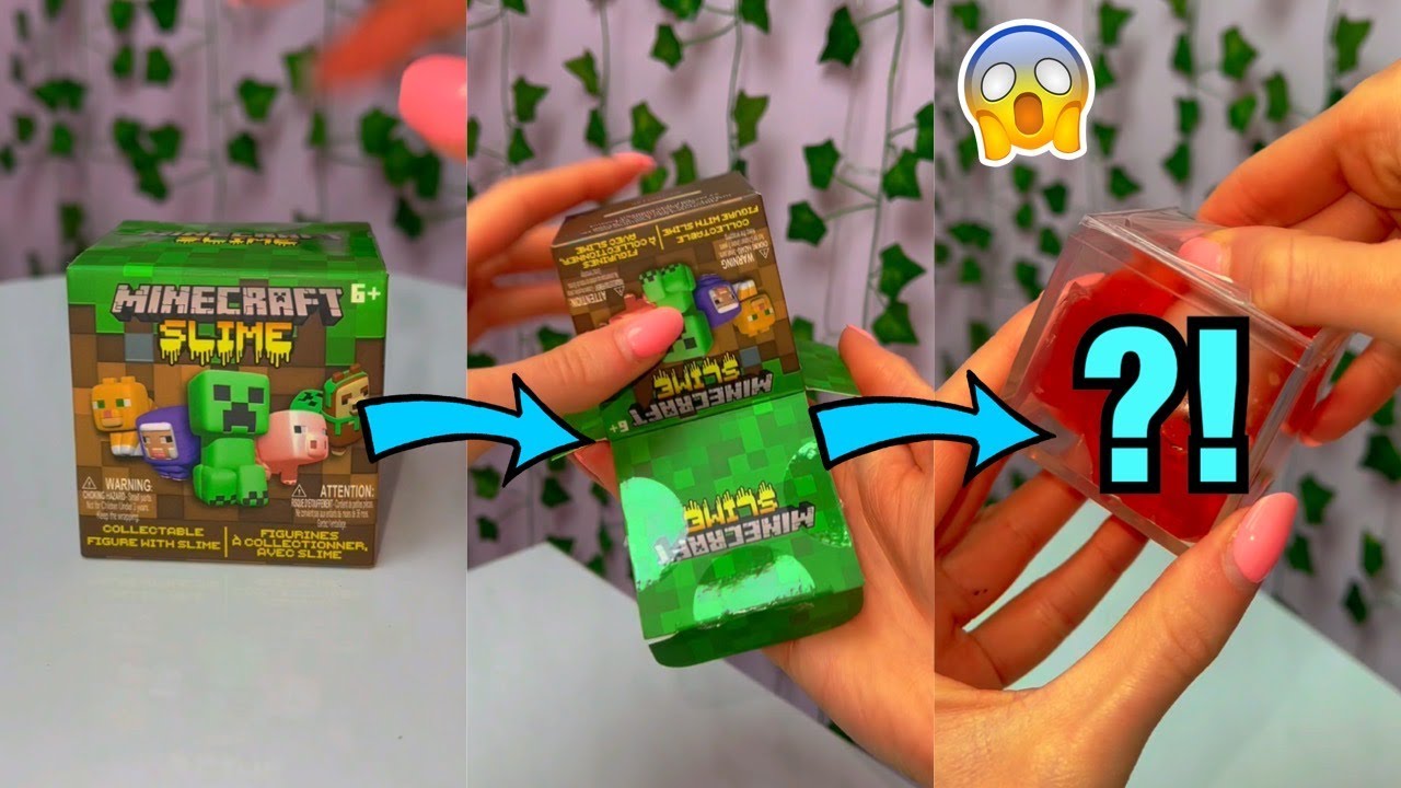 [ASMR] UNBOXING A MYSTERY MINECRAFT FIDGET HIDDEN INSIDE SLIME!😱✨*ODDLY SATISFYING!*😍 #Shorts