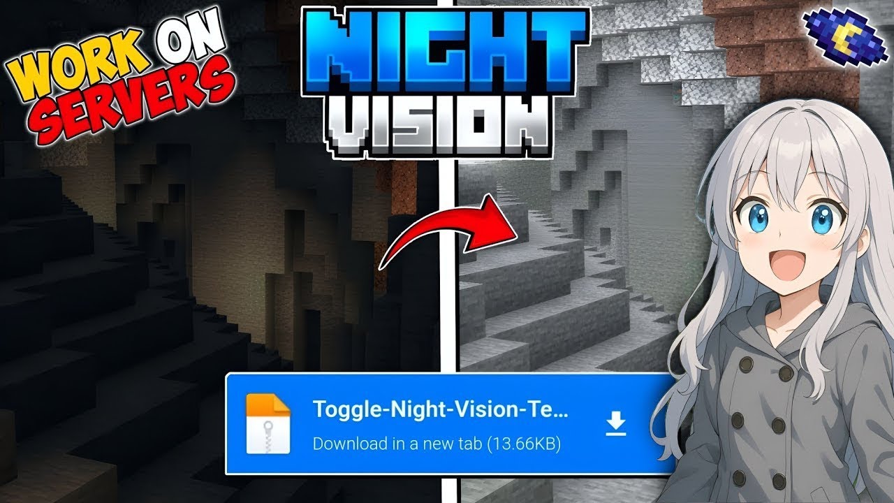 FULL BRIGHT Texture Pack for Minecraft PE 1.21+ 🔥[ Works In Servers ]