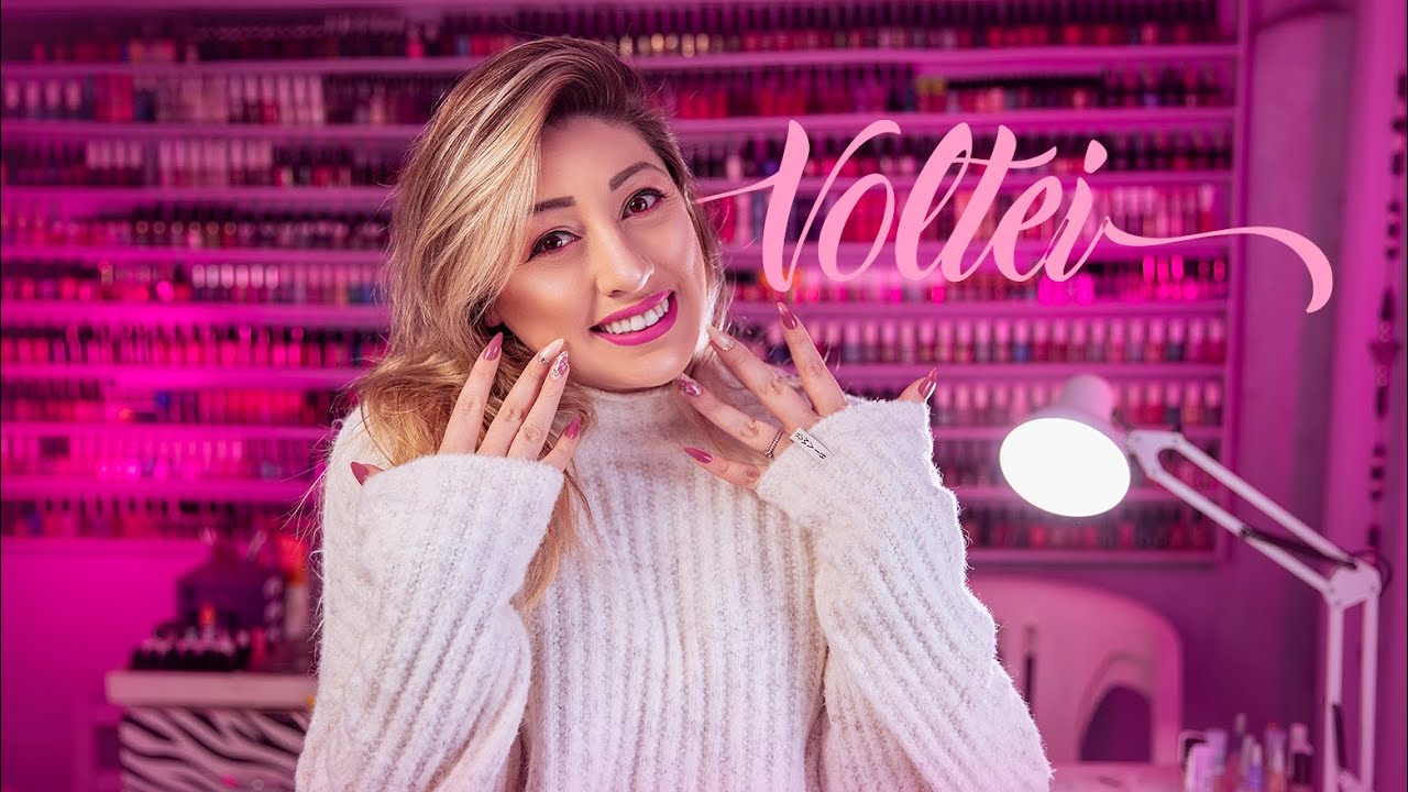 Voltei... Nail Art Rosê